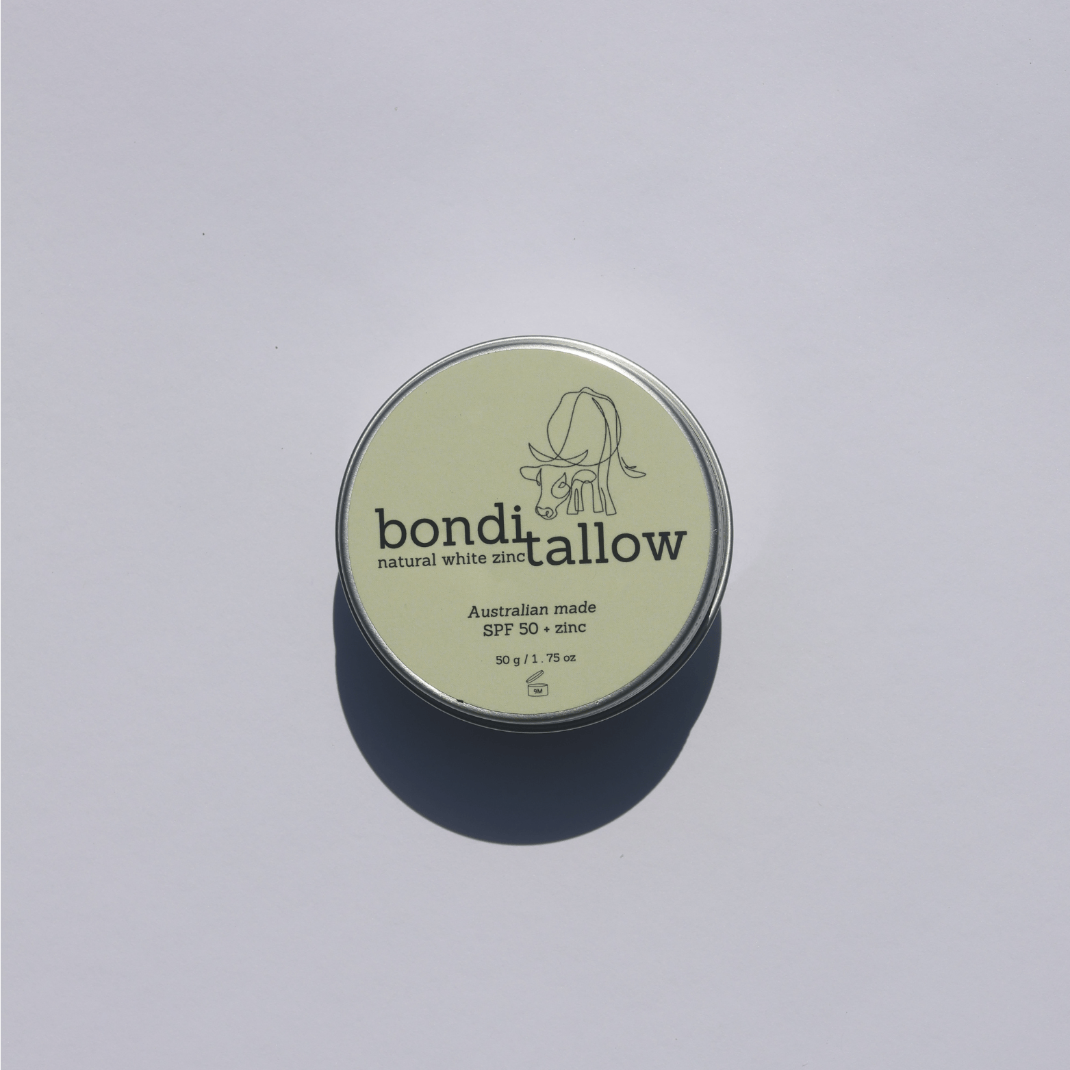 Tallow zinc sunscreen SPF 50 with non-nano zinc oxide
